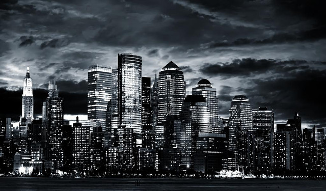 City skyline dark sky clouds #3 free wallpaper - medium preview image