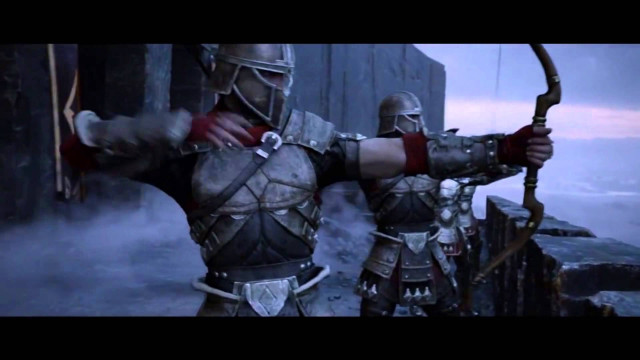 Man armor bow arrow building free wallpaper - medium preview image