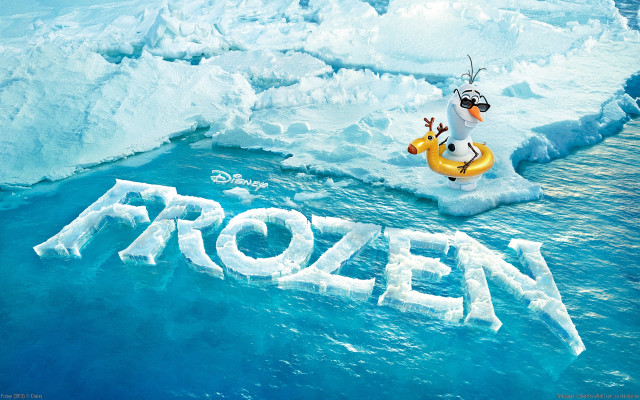 Frozen world character floating water free wallpaper - medium preview image