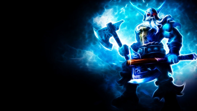 Man hammer blue flame face free wallpaper - medium preview image