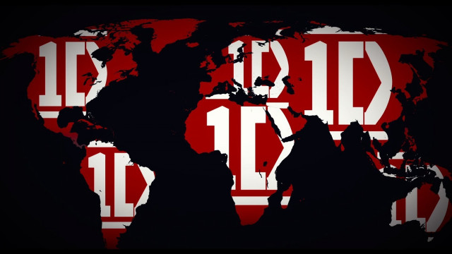 Red black world map stop free wallpaper - medium preview image