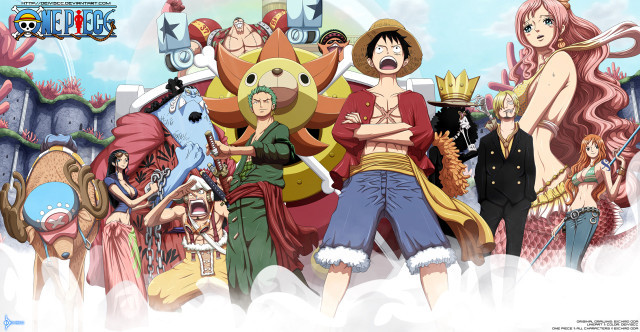 Anime characters snow sky clouds free wallpaper - medium preview image