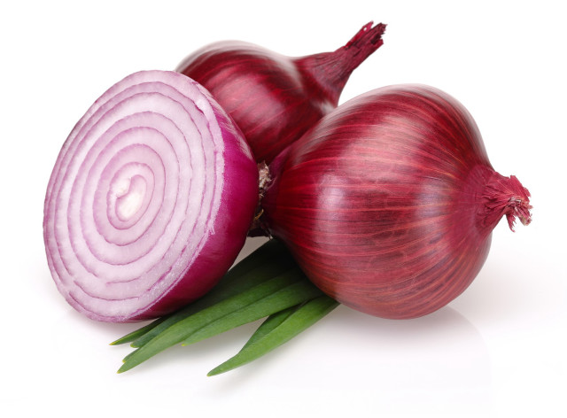 Onions green stems white surface free wallpaper - medium preview image