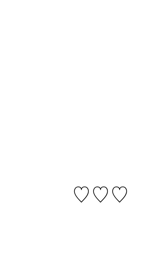 White background three hearts black #2 free wallpaper - medium preview image