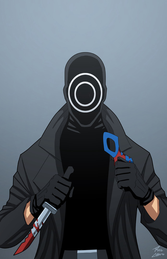 Man black hooded jacket scissors free wallpaper - medium preview image