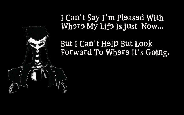 Black white quote gapmoe yandere free wallpaper - medium preview image
