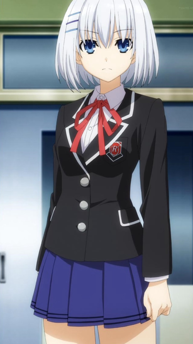 Girl uniform door red ribbon free wallpaper - medium preview image
