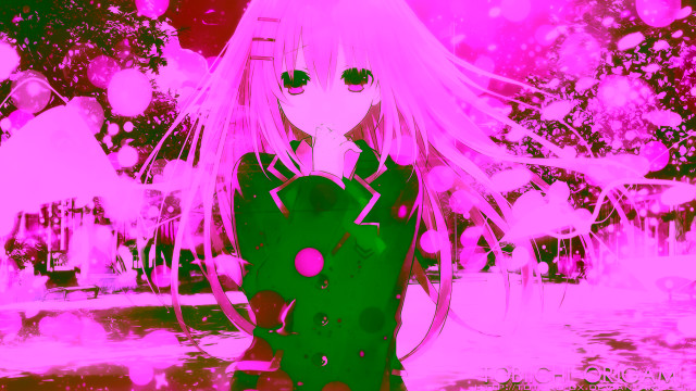 Anime girl white hair snowy free wallpaper - medium preview image