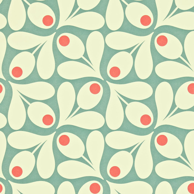 Red leaves berries blue background free wallpaper - medium preview image