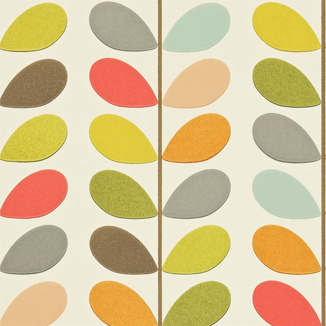 Colorful wall plant leaves postminimalism free wallpaper - medium preview image