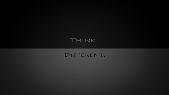 Think different black background white free wallpaper - medium preview image