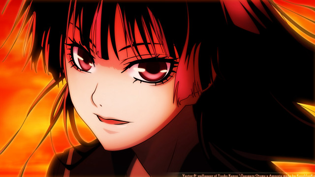 Anime girl red eyes red free wallpaper - medium preview image