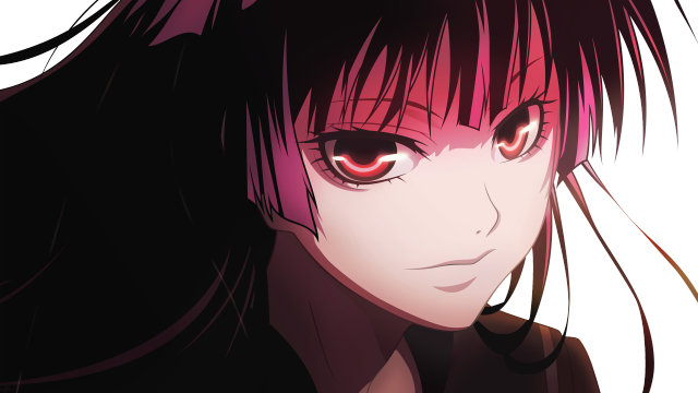 Red eyed girl long bangs free wallpaper - medium preview image