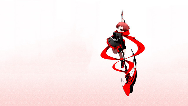 Woman flying kite red ribbon free wallpaper - medium preview image