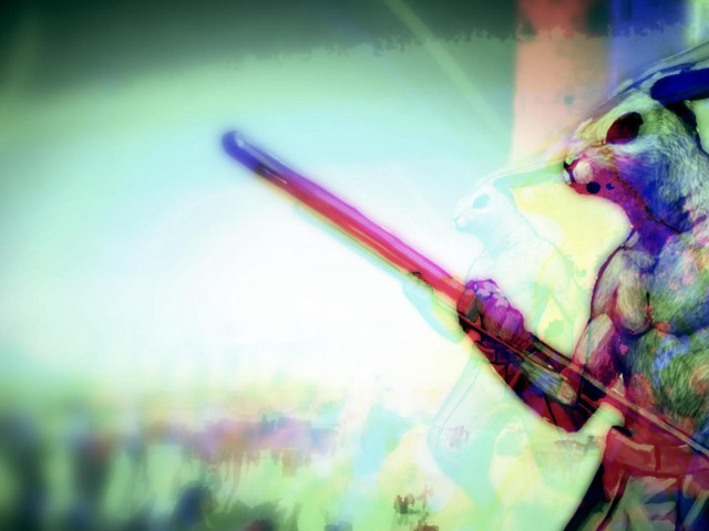 Blurry teddy bear red stick free wallpaper - medium preview image
