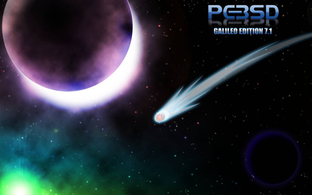 Space scene moon comet background free wallpaper - medium preview image
