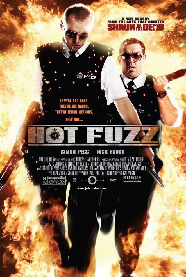 Hot fuzz movie poster men free wallpaper - medium preview image