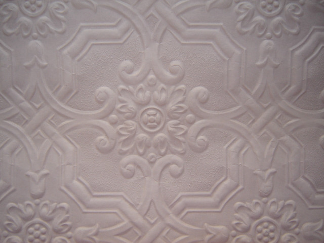 White wall pattern clock behind free wallpaper - medium preview image