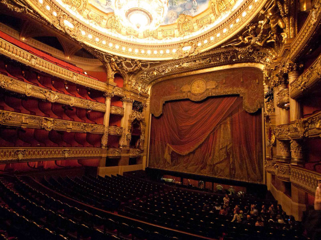 Theater red curtain gold stage free wallpaper - medium preview image