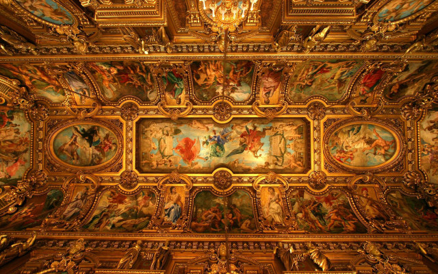 Ceiling painting people animals gold #2 free wallpaper - medium preview image