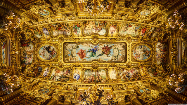 Ceiling painting people animals gold #3 free wallpaper - medium preview image