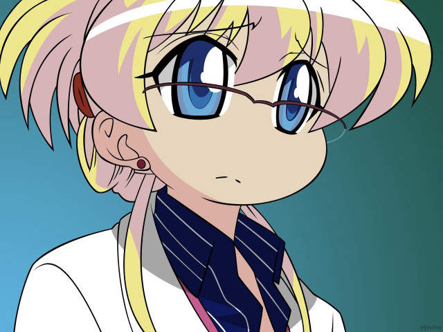 Ayako blonde hair glasses pink free wallpaper - medium preview image