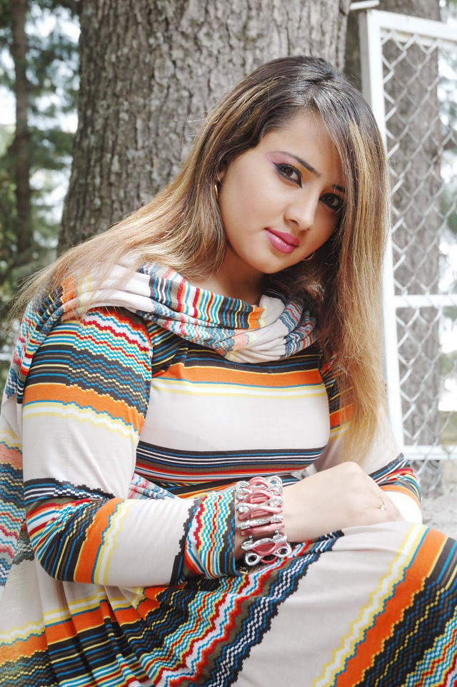 Woman colorful dress tree hands free wallpaper - medium preview image