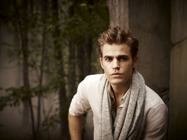 Man scarf posing picture forest free wallpaper - medium preview image