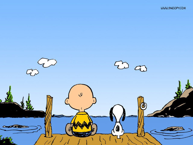 Cartoon man dock dog water #3 free wallpaper - medium preview image