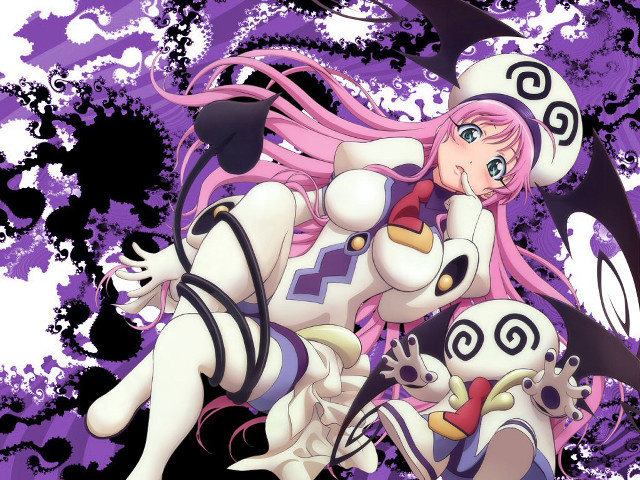Anime pink hair cat costume free wallpaper - medium preview image