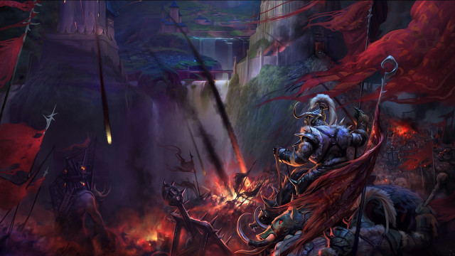 Demon attack cave flames blood free wallpaper - medium preview image