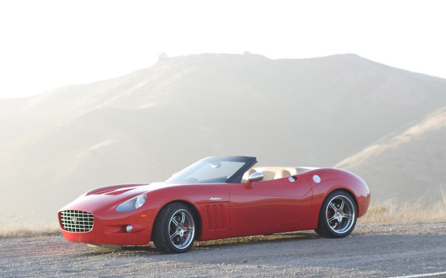 Red sports car mountain range #7 free wallpaper - medium preview image