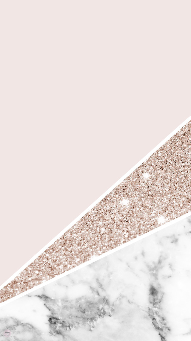 Pink white marble gold glitter free wallpaper - medium preview image