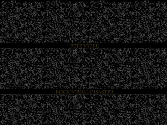 Black background skulls bones pattern free wallpaper - medium preview image