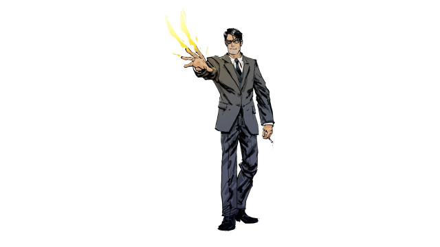 Man suit yellow object white free wallpaper - medium preview image