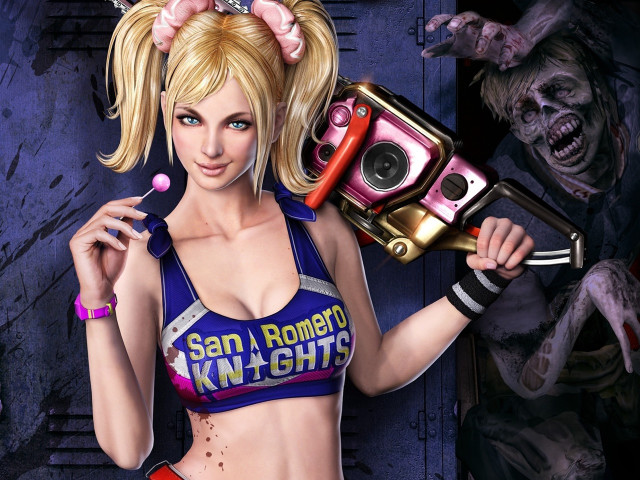 Woman bikini camera cellphone zombie free wallpaper - medium preview image