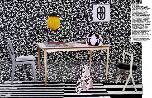 Table chairs room black white free wallpaper - medium preview image