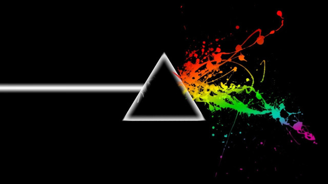 Dark side moon paint splatters #2 free wallpaper - medium preview image