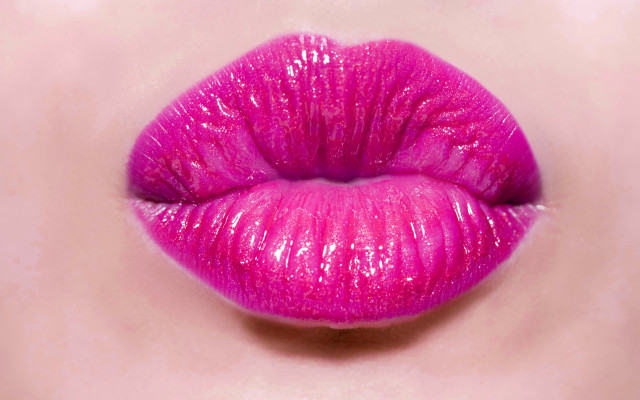 Close up pink lip background free wallpaper - medium preview image