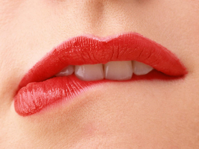 Womans lips red lipstick white free wallpaper - medium preview image