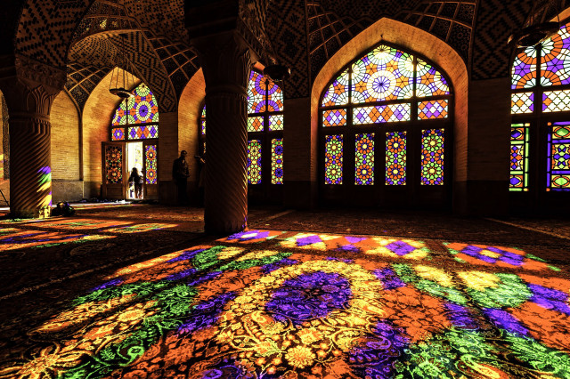 Mosaic room stainedglass carpet mysticalcolors free wallpaper - medium preview image