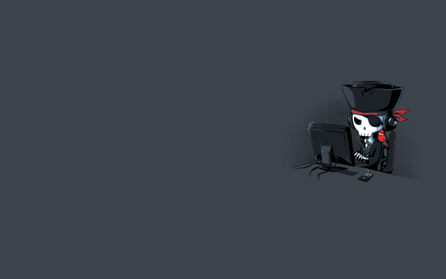 Computer monitor skull top hat #2 free wallpaper - medium preview image