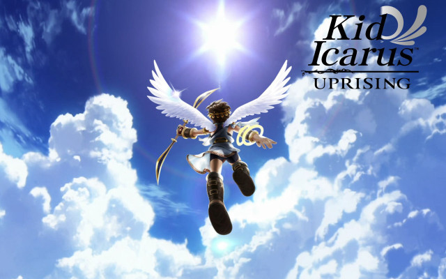 Girl flying sword wings sky free wallpaper - medium preview image