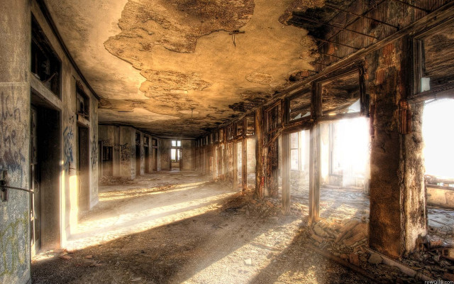 Room windows peeling paint open free wallpaper - medium preview image