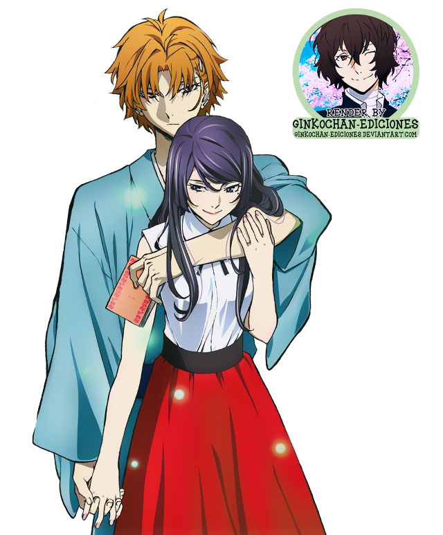 Anime couple hugging black background #2 free wallpaper - medium preview image