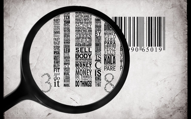 Magnifying glass bar code wall free wallpaper - medium preview image