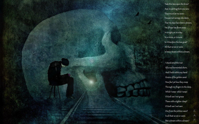 Man chair dark tunnel light free wallpaper - medium preview image