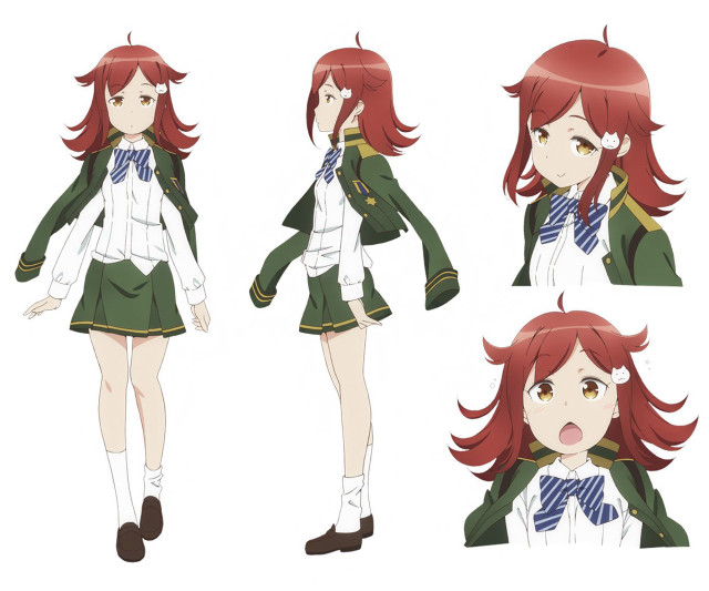 Red haired girl school uniform #2 free wallpaper - medium preview image
