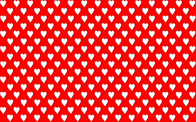 Red white heart pattern white free wallpaper - medium preview image