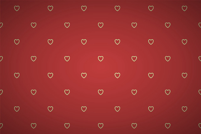 Red background hearts gold border free wallpaper - medium preview image